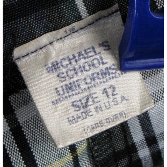 SALE! Plaid Green White Short Mini Skort Skirt - Picture 4 of 4